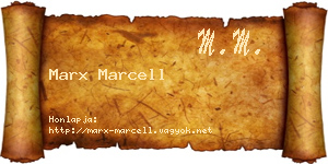 Marx Marcell névjegykártya